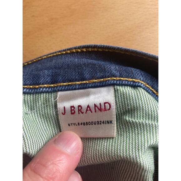 J Brand Premium Denim Jeans Straight Leg Dark Ink Wash ~ Sz 27 w 32 Inseam - Picture 4 of 6